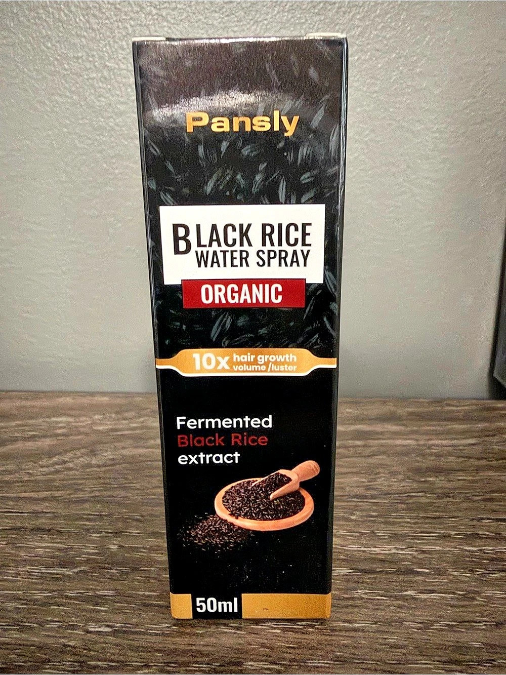 Pansly Black Rice Water Spray Organic Hair Growth Spray Black